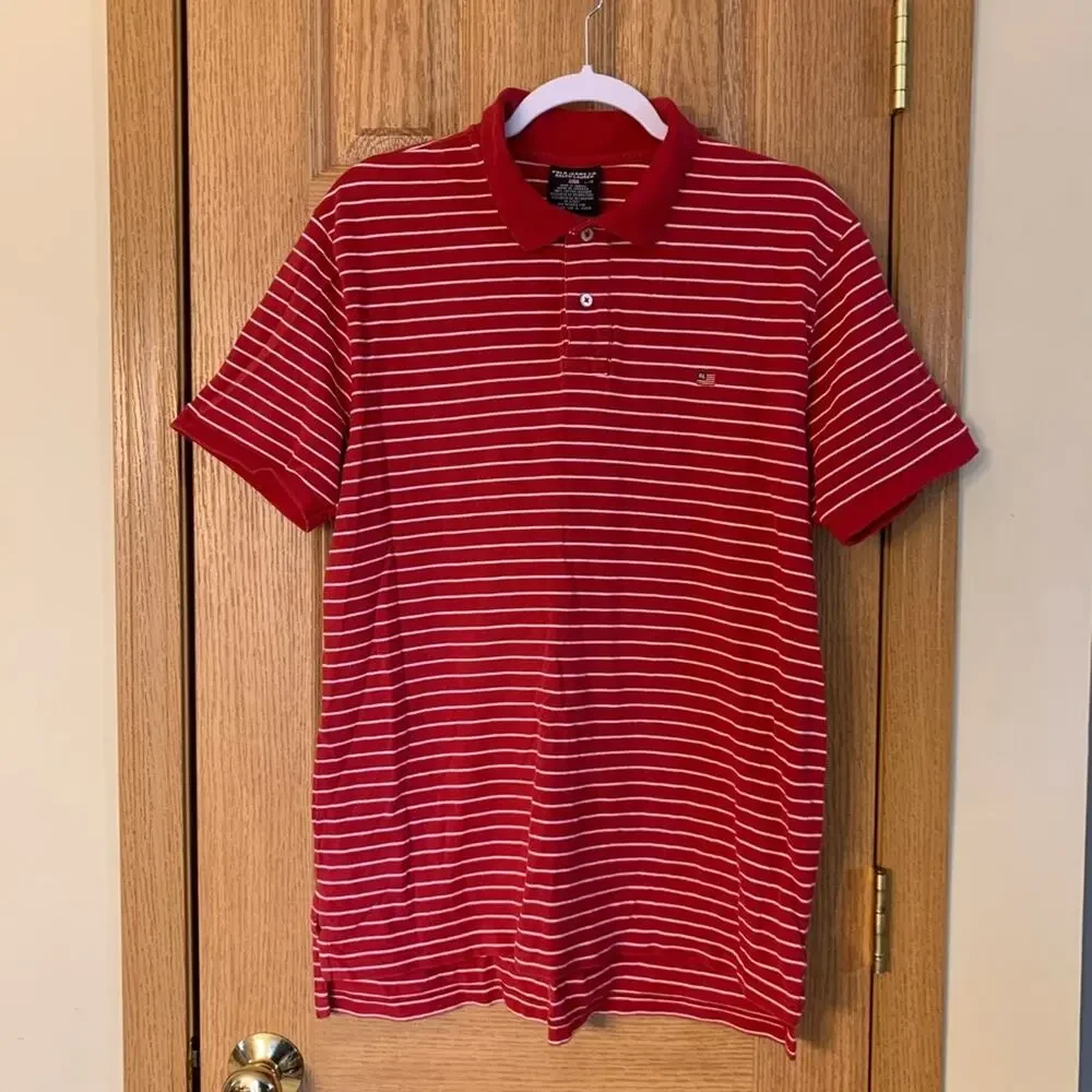 Polo Jeans Co Striped Polo Ralph Lauren Flag Vtg Lg